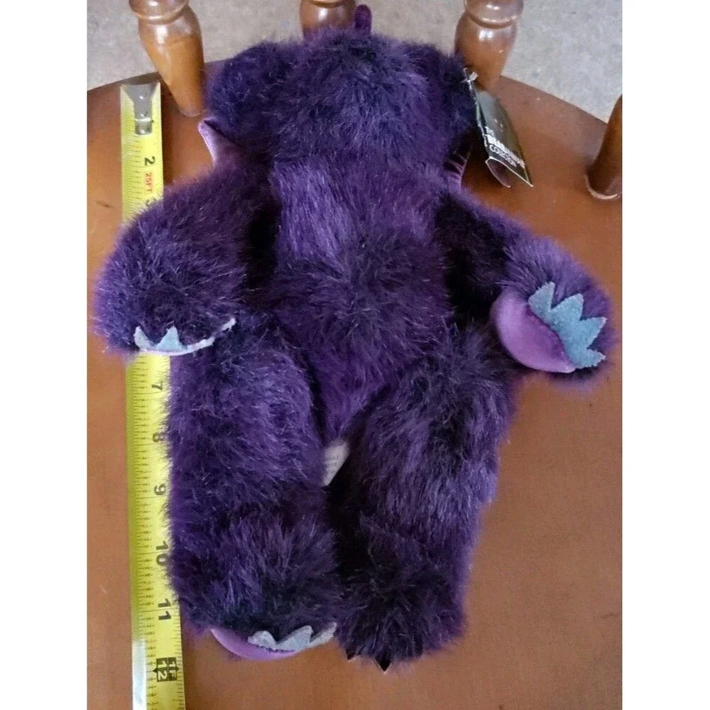 VTG Vermont Teddy Bear Co. PURPLE Jointed Bearanimal Plush The Dinobear RARE